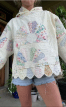 Sun Print Padded Sweatshirt
