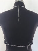 Taruxy Rhinestones Wrap Chest Vest Tops Women Summer V-Neck Backless Sexy Tank Tops Hot Girls Sparkly Streetwear Y2K Tops Tee