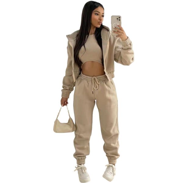 Women’s Hooded Sweatshirt Long Sleeve Sports Casual Suit for Autumn Winter - Image 6