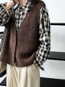 Loose Sleeveless Split-Joint V-Neck Vest Top