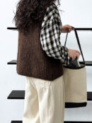 Loose Sleeveless Split-Joint V-Neck Vest Top