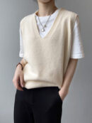 Simple 9 Colors V-Neck Loose Sleeveless Vest