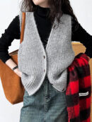 Loose Sleeveless Split-Joint V-Neck Vest Top