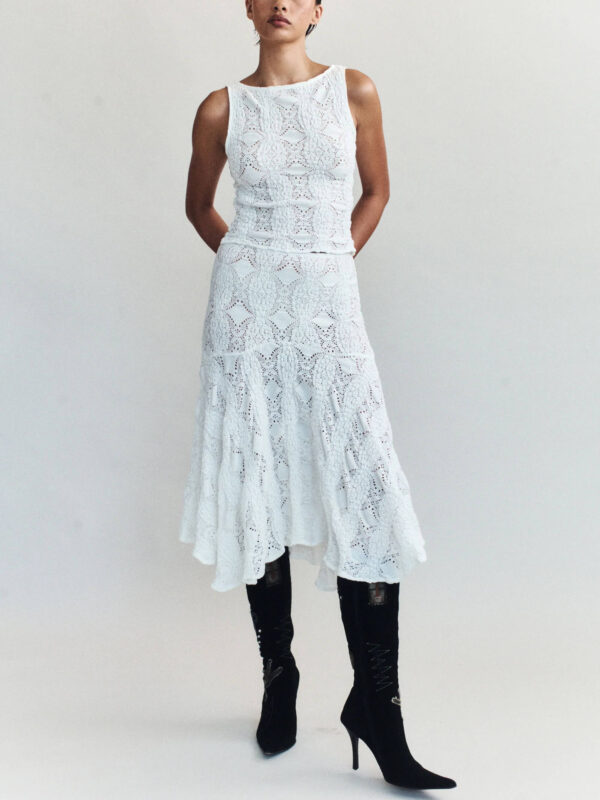Sexy Round Neck Short Vest Skirt Two-Piece Set - Image 5