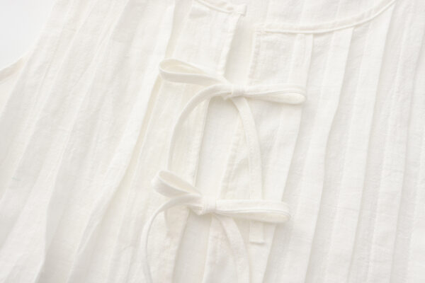 Cotton Linen Sleeveless Lace-up Cardigan Vest - Image 12