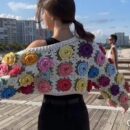 TARUXY Knitted Cardigan Women Autumn Hollow Out Splice Flower Short Sweater Vest Women’s Street Fashion Vitage Sweater Woman New