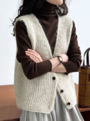 Loose Sleeveless Split-Joint V-Neck Vest Top