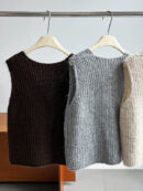 Loose Sleeveless Split-Joint V-Neck Vest Top