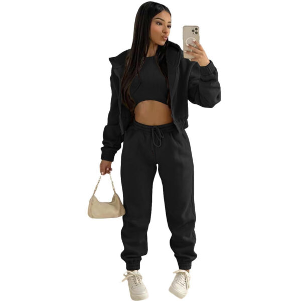 Women’s Hooded Sweatshirt Long Sleeve Sports Casual Suit for Autumn Winter - Image 8