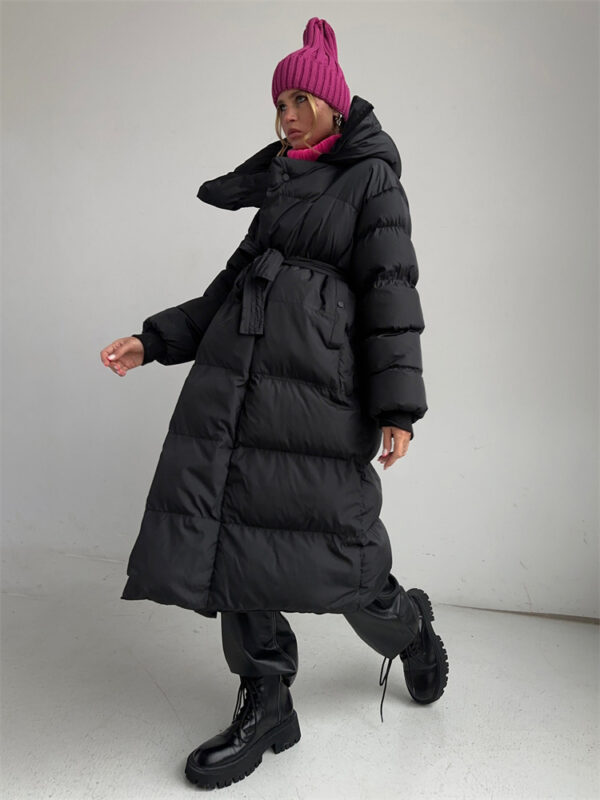 TARUXY Loose Long Winter Parkas Women Solid Warm Hoodies For Women’s 2023 Autumn Winter Street Casual Fashion Clothes Womens New - Image 4