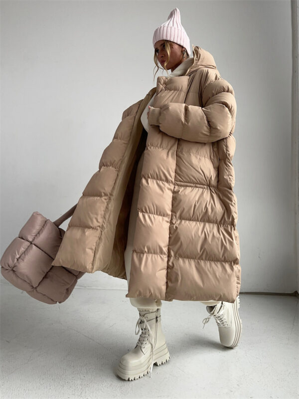 TARUXY Loose Long Winter Parkas Women Solid Warm Hoodies For Women’s 2023 Autumn Winter Street Casual Fashion Clothes Womens New - Image 2